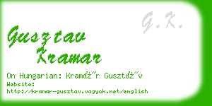 gusztav kramar business card